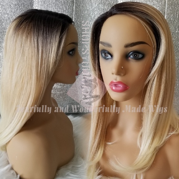 Beautiful human hair blonde lace deep part wig